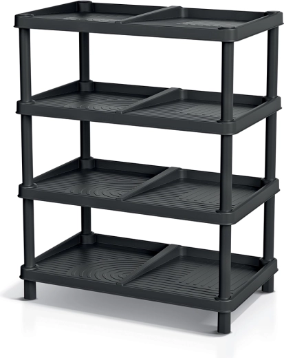 Regał na buty TASSY RACK w kolorze czarnym z recyklingu