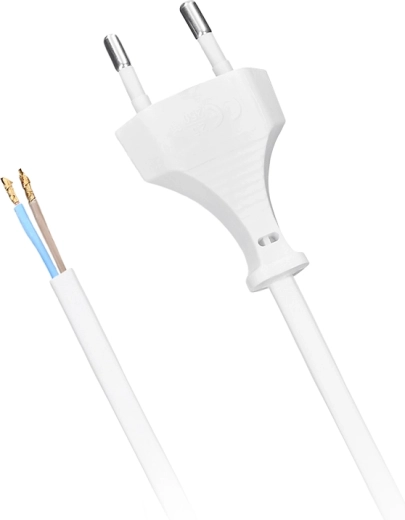 Solight flexo płaski biały przewód zasilający 2×0,75 mm², 5 m