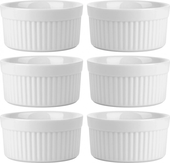 Stylowy zestaw 6 miseczek do zapiekania