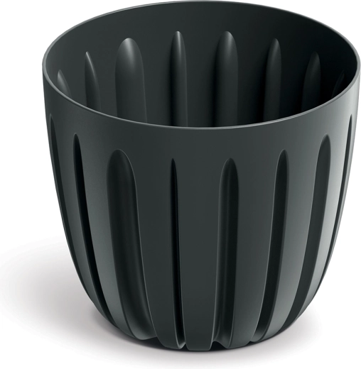 Plastowa doniczka Wario 16,8 cm w kolorze antracytowym