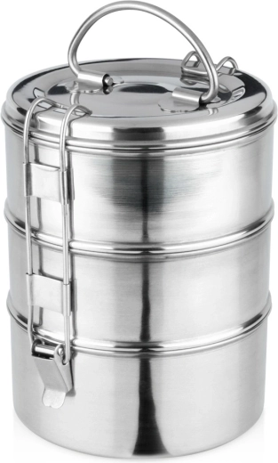 Vilde nierdzewny trzywarstwowy pojemnik na jedzenie 3× 900 ml