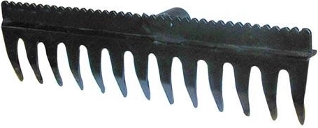 Grabie z listwą wyrównującą 38,5 × 11 cm, 13 zębów, PA z włóknem szklanym, bez trzonka