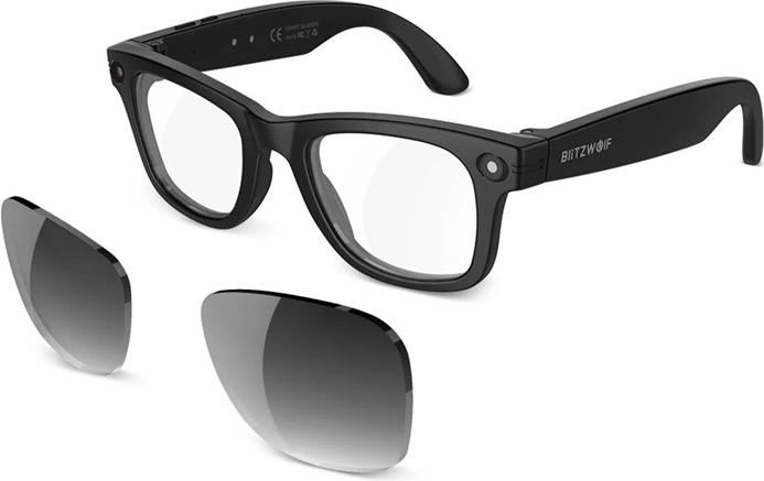 Inteligentne okulary BlitzWolf BW-AG1 Pro z AI i fotochromatycznymi wymiennymi szkłami