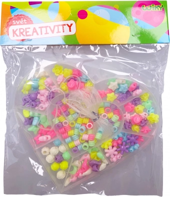 Zestaw koralików 55 g – serduszka
