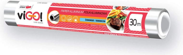 Folia aluminiowa 30 m × 28 cm, 8,5 µm