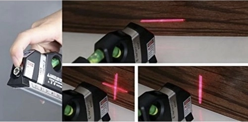 Czerwony laser do linii pionowej i poziomej