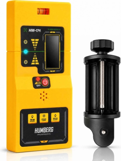 Humberg HM-174 odbiornik (detektor) zielonej wiązki laserowej do poziomicy laserowej