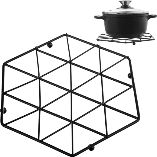 Metalowa podkładka pod garnek Radka czarna 22,5 cm