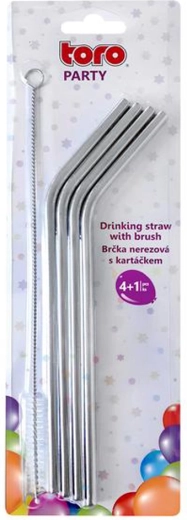 Stalowe słomki eco zestaw 4 szt. + szczoteczka czyszcząca