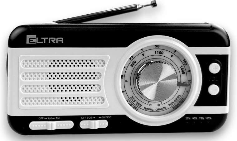Przenośne radio SAFARI WB-1 z dynamem, panelem solarnym i powerbanką