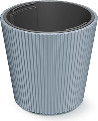 Donica z wkładem Milly 23,8 cm jasnoszara