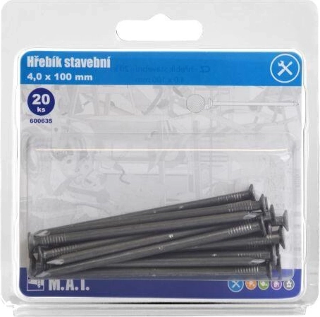 Gwoździe budowlane 100 × 4 mm, 20 szt.