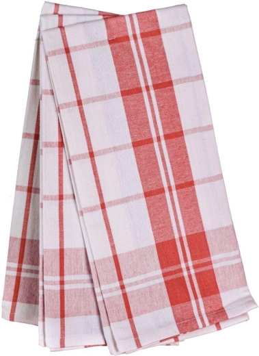 Ręczniki kuchenne Classic 50 × 70 cm, 100% bawełna, czerwono-białe (zestaw 3 szt.)