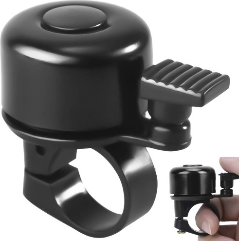 Czarny dzwonek rowerowy