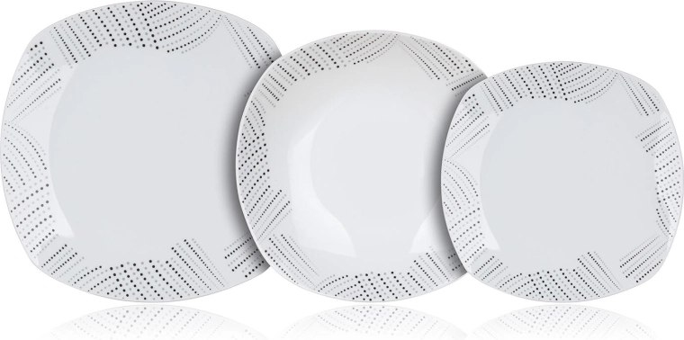 Elegancki kwadratowy kształt z delikatnym dekorem