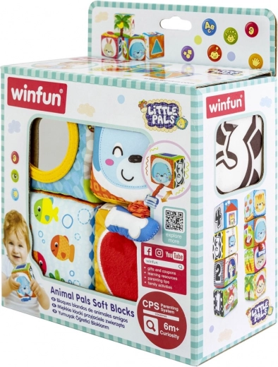 Miękkie tekstylne klocki ukochane zwierzątka