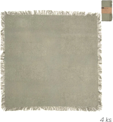 Bawełniane serwetki Greenish 45 × 45 cm, 4 szt.
