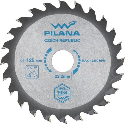 Tarcza pilarska PILANA SK 5255 WZ 125 × 1,8 × 22,2, 24 zębów