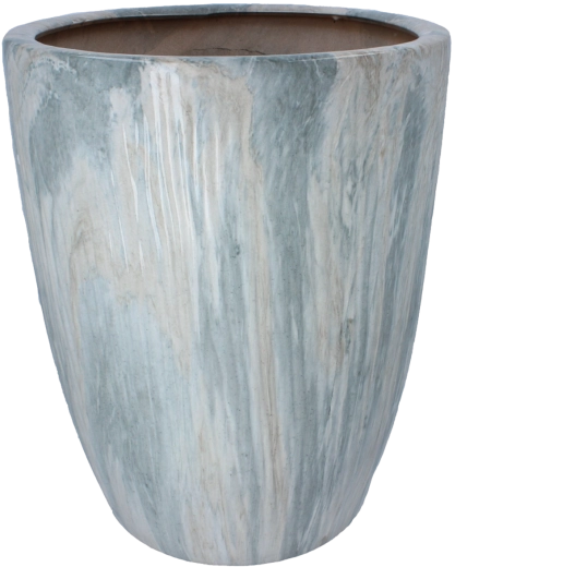 Ceramiczna osłona na donicę z efektem marmuru 37 × 37 × 45,5 cm