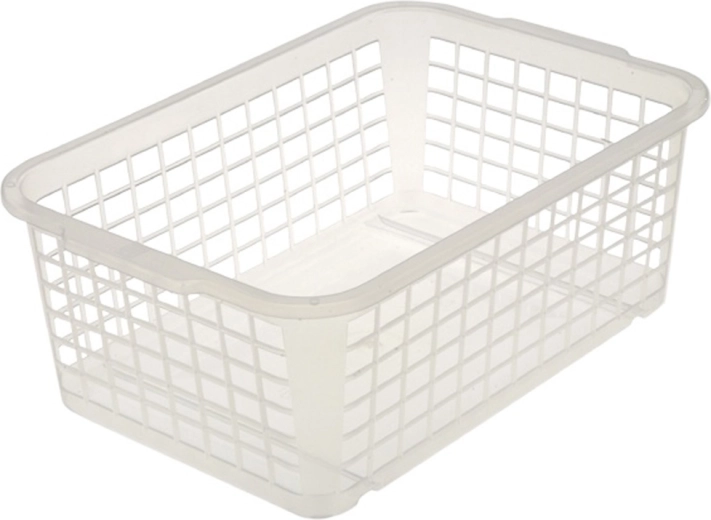 Plastikowy, sztaplowany koszyk KEEEPER transparentny 30 × 20 × 11 cm