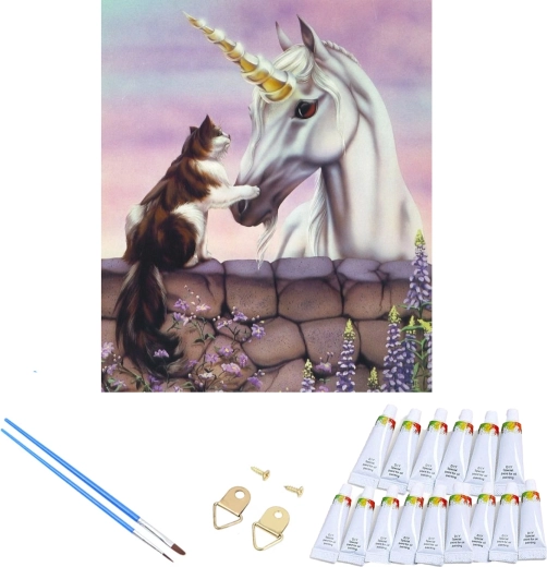 Kompletny zestaw farb i pędzli