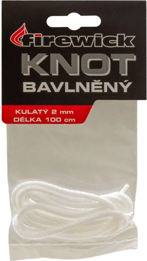 Okrągły bawełniany knot 2 mm, długość 1 m