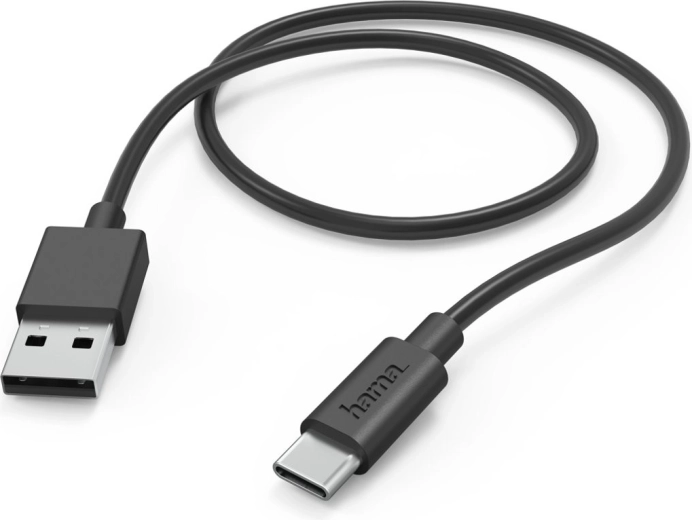 Kabel do ładowania USB-A – USB-C 1 m czarny