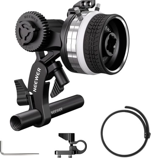 Neewer mini follow focus PG001 z ogranicznikami A/B