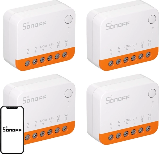 Sonoff MINIR4 Extreme inteligentny przełącznik Wi‑Fi (zestaw 4 szt.)