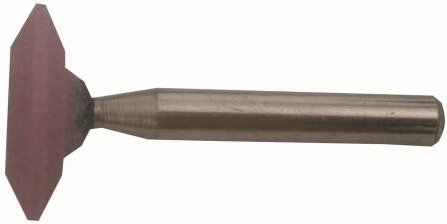 Dwustronnie fazowany kamień szlifierski 25 × 6 mm ze trzpieniem