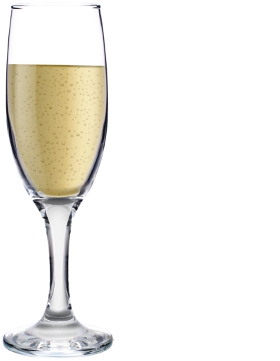 Klasyczny kieliszek typu flet dla doskonałego musowania