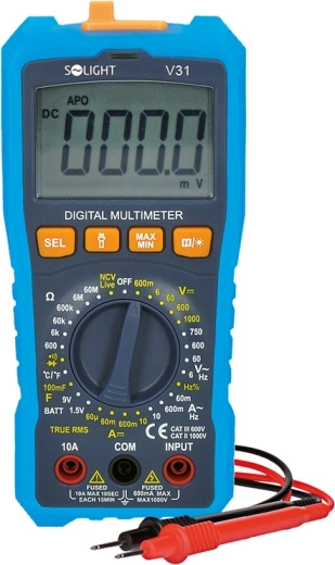 Solight cyfrowy multimetr True RMS z NCV i pomiarem temperatury