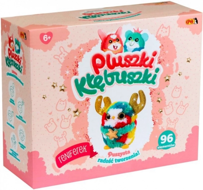 Zestaw kreatywny Pluszki-Kłębuszki 96 elementów – renifer