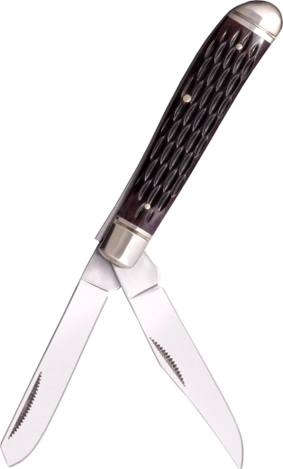 Cold Steel Mini Trapper nóż kieszonkowy z 2 ostrzami, brązowa kość