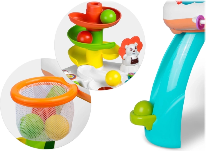 Tor kulkowy ze spiralą i koszykiem