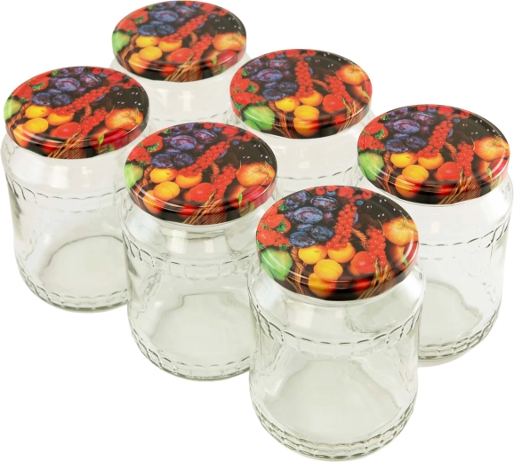 Zestaw słoików do wekowania 720 ml z pokrywkami 82 mm, 6 szt.