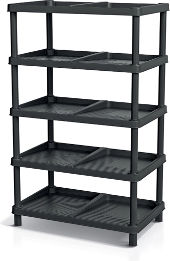 Regał na buty TASSY RACK w kolorze czarny z recyklingu