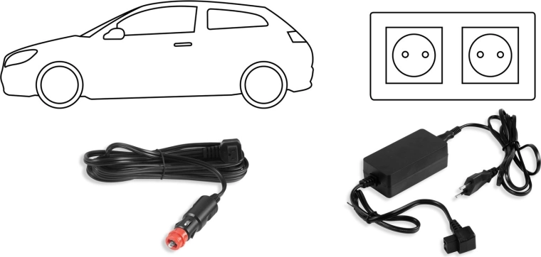 Podwójne zasilanie do auta i z sieci