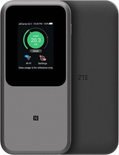 Przenośny hotspot 5G Wi‑Fi ZTE z ekranem dotykowym