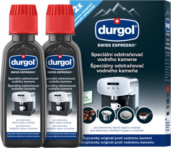 Durgol Swiss Espresso środek do odkamieniania dla wszystkich ekspresów do kawy 2×125 ml