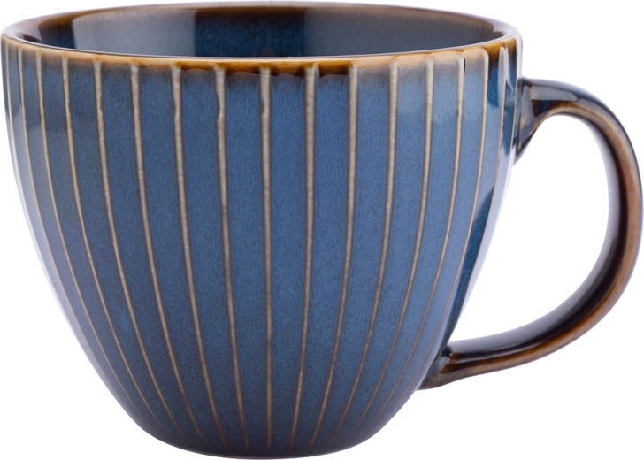 Altom Design ceramiczny kubek Jumbo Reactive Stripes 450 ml niebieski