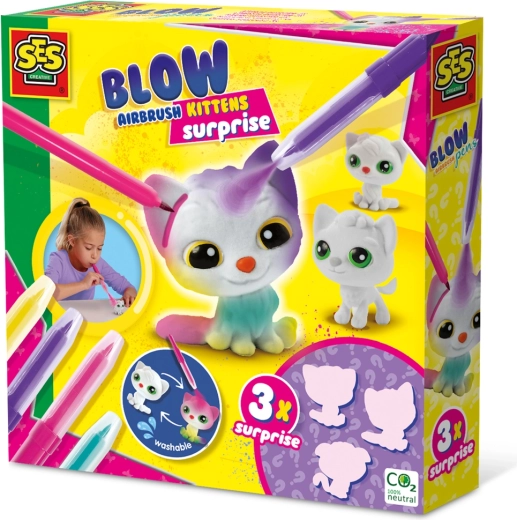 Dmuchane flamastry – 3 kotki zestaw kreatywny