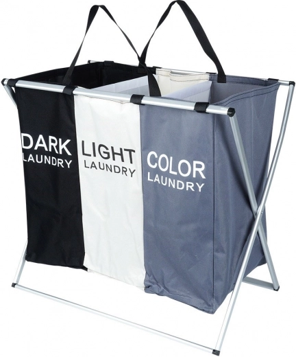 Trzy komory do szybkiego sortowania prania