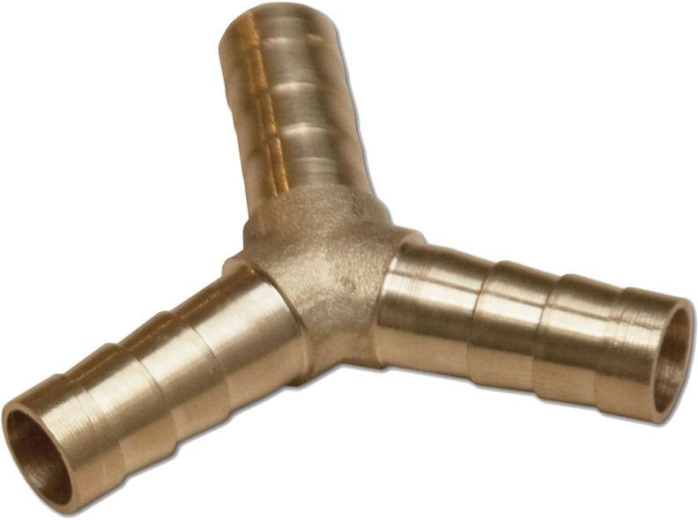 Mosiężny rozdzielacz Y do węży 8 mm