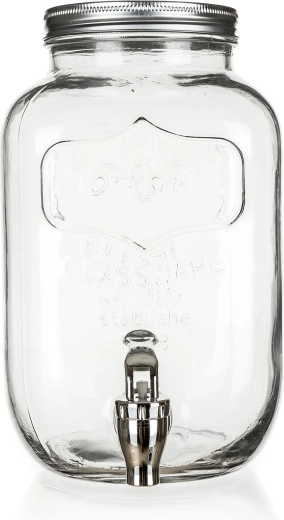 Wytrzymałe, przezroczyste szkło i metalowa pokrywka