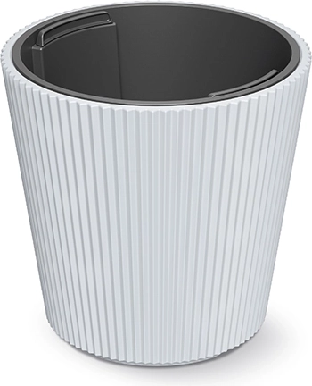 Osłonka na doniczkę MILLY z wkładem 17,6 cm biała