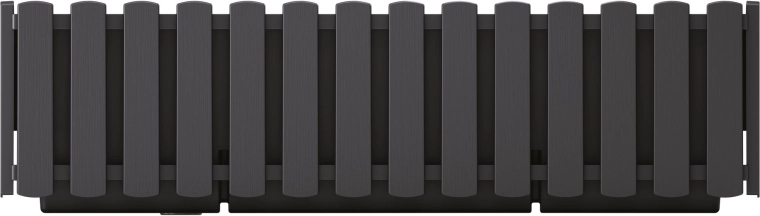 Plastowa donica balkonowa z uchwytem na balustradę 58 cm, antracyt