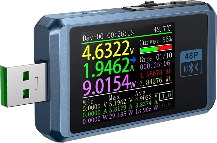 Fnirsi FNB48P BT tester portów USB z Bluetooth