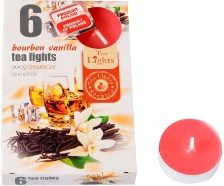 Pachnące tealighty Bourbon wanilia, 6 szt.
