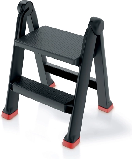 Składane plastikowe schodki UNI Ladder PROSPERPLAST, 2 stopnie, nośność 150 kg